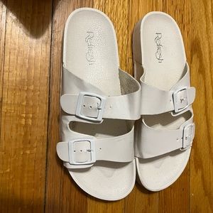 White sandals